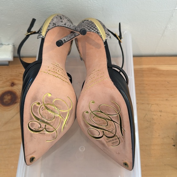 BRAND NEW: Ted Baker Black and Snakeskin Heels - Picture 4 of 4